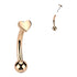 Heart Top Threadless Curved Barbell