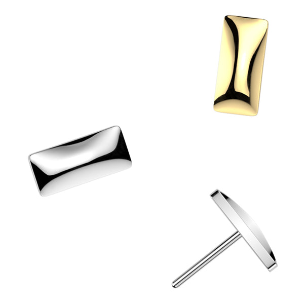 Rounded Rectangle Threadless Titanium End Threadless Ends