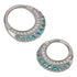 Titanium Hinged Ring Hinged Rings 16g - 5/16" diameter (8mm) Teal / Clear