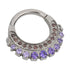 Titanium Hinged Ring Hinged Rings 16g - 5/16" diameter (8mm) Coffee / Purple