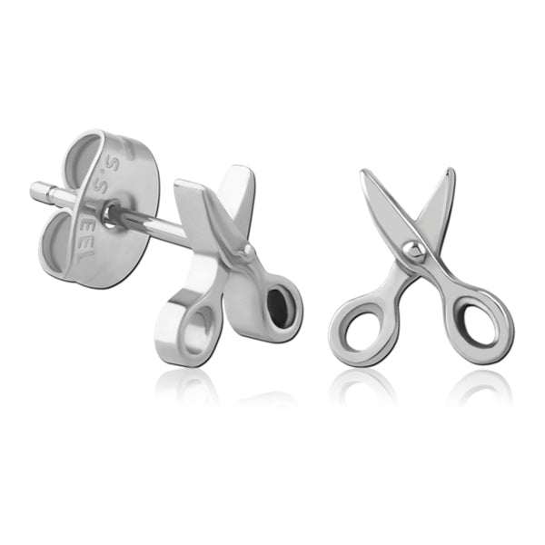 Scissors Stainless Stud Earrings Earrings 20 gauge Stainless Steel