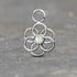 Seed of Life Opal Stainless Charm Charms 11x8mm White Opal