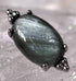 16g Beaded Oval Cabochon Titanium End Internal Ends 16 gauge - 8.5x4mm Seraphinite