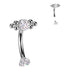 Ball Cluster Titanium Eyebrow Barbell