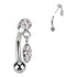 Marquise Dangle Threadless Curved Barbell