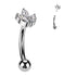 Marquise Leaf Threadless Curved Barbell