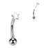 Star Top Threadless Curved Barbell