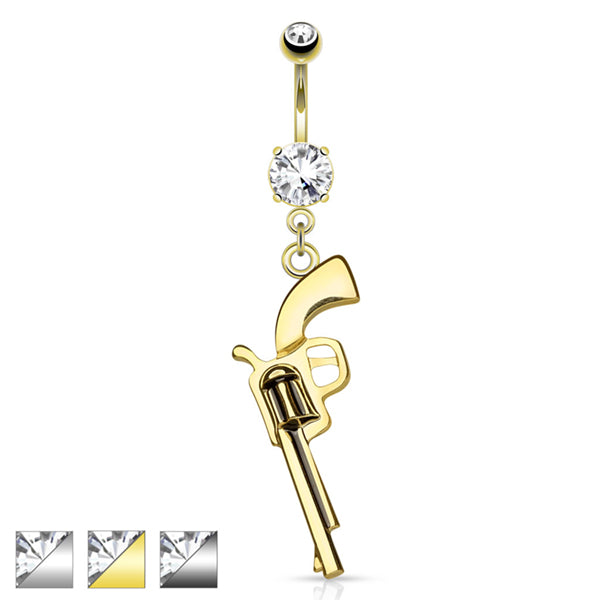 Six Shooter Belly Dangle Belly Ring  