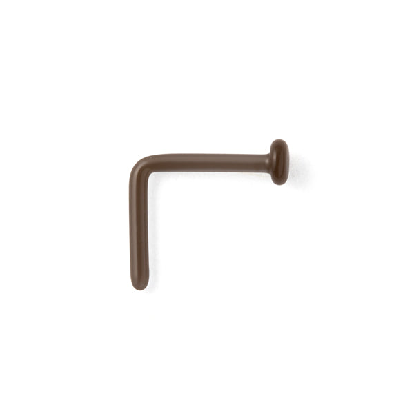 Nostril Retainer by Gorilla Glass L-Bend Studs 18g - 1/4" wearable (6.5mm) Straight L-Bend