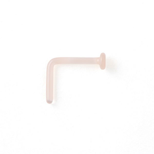Nostril Retainer by Gorilla Glass L-Bend Studs 18g - 1/4" wearable (6.5mm) Straight L-Bend