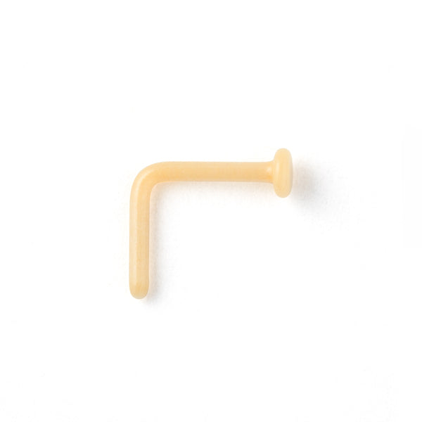Nostril Retainer by Gorilla Glass L-Bend Studs 18g - 1/4" wearable (6.5mm) Straight L-Bend