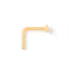 Nostril Retainer by Gorilla Glass L-Bend Studs 18g - 1/4" wearable (6.5mm) Straight L-Bend