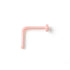Nostril Retainer by Gorilla Glass L-Bend Studs 18g - 1/4" wearable (6.5mm) Straight L-Bend