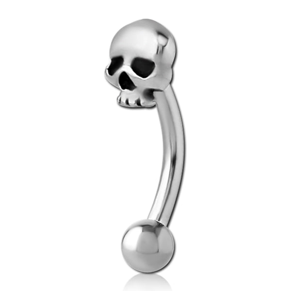 Skull Stainless Eyebrow Barbell