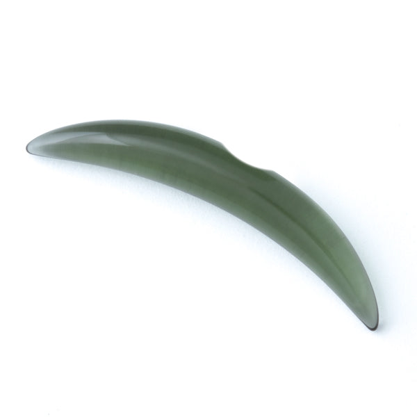 Notched Simple Septum Tusk by Gorilla Glass Septum Tusks 8 gauge (3mm) Smoke