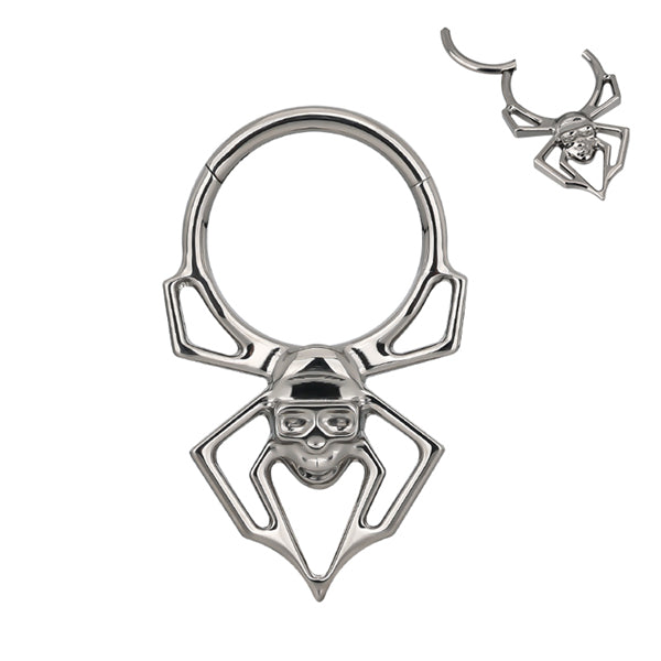 Spider Titanium Hinged Ring Hinged Rings 16g - 5/16