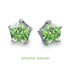 Pentagon Gem End by NeoMetal Threadless Ends 5mm Pentagon CZ Spring Green CZ