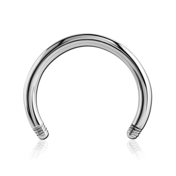 16g Stainless Circular Barbell (external, no ends) 2-PACK Replacement Parts 16g - 5/16" diameter (8mm) Stainless Steel