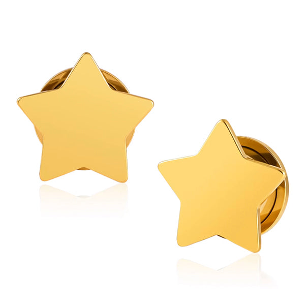 Star Gold Screw-On Plugs Plugs 0 gauge (8mm) Gold