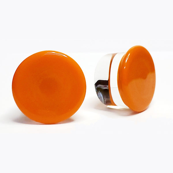 Tangerine Single Flare Plugs by Glasswear Studios