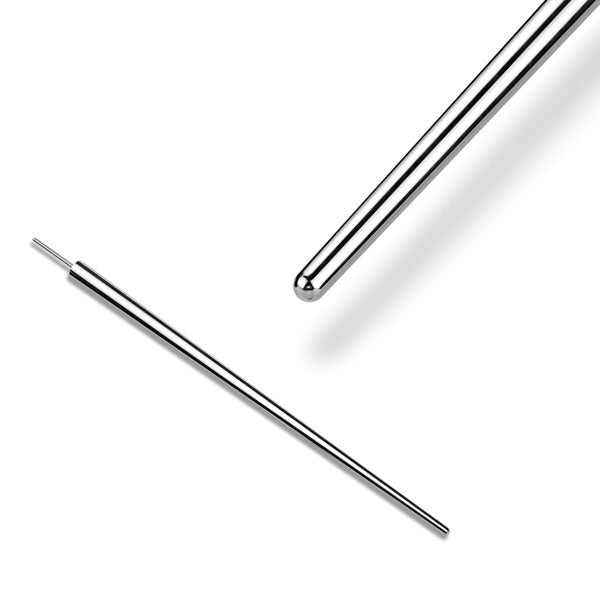 Threadless Titanium Insertion Taper Replacement Parts 18g - 1.18" long (30mm) High Polish (silver)