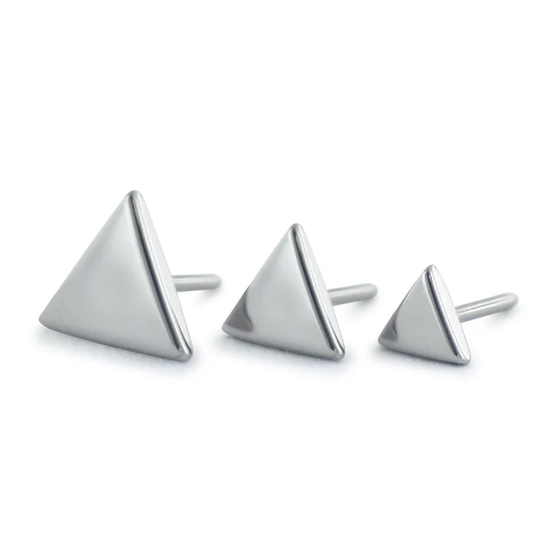Titanium Triangle Threadless End by NeoMetal Replacement Parts 2.5mm x 2.9mm triangle High Polish