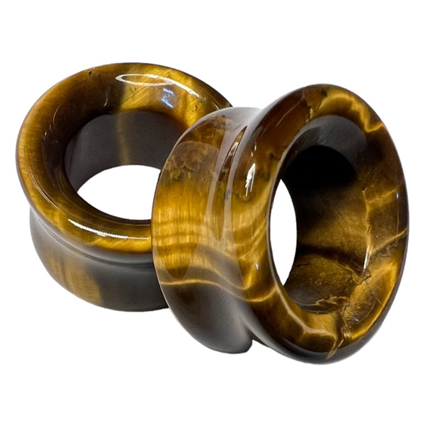 Tigers Eye Tunnels Plugs 0 gauge (8mm) Tigers Eye