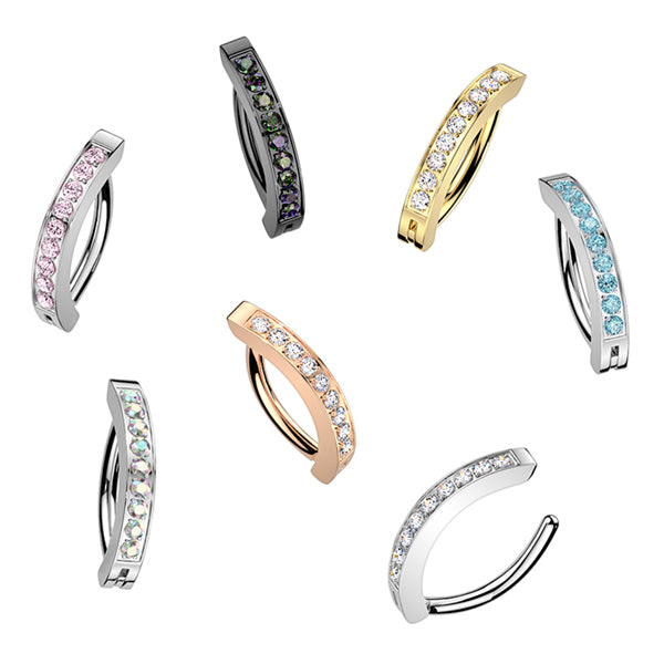 Titanium CZ Hoop Clicker