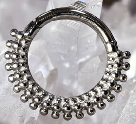 Knobby Titanium Hinged Ring Hinged Rings