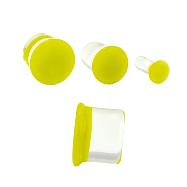 Toxic Waste Single Flare Glass Plugs Stretched Lobes 12 gauge (2mm) Toxic Waste