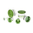 Translucent Green Single Flare Glass Plugs Stretched Lobes 12 gauge (2mm) Translucent Green