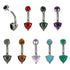Triangle Titanium Belly Barbell Belly No-Dangles