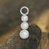 Triple Opal Stainless Charm Charms 13x4mm White Opal