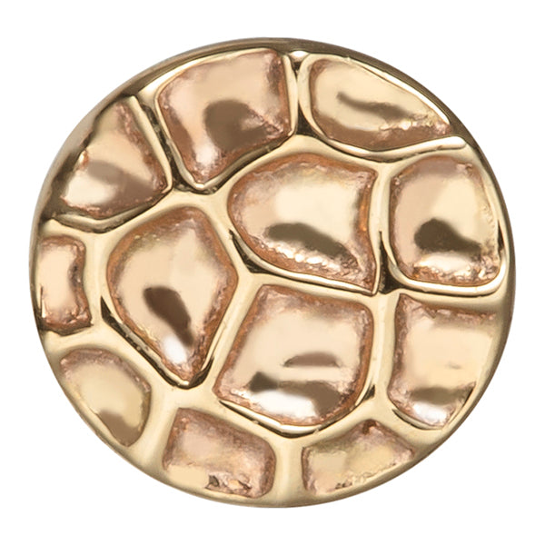 Hammered Disc 14k Threadless End