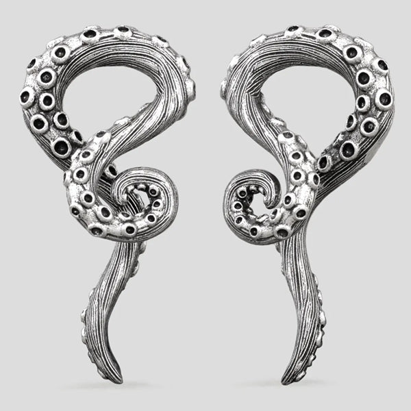 Twisted Tentacles Stainless Hangers Plugs 0 gauge (8mm) Stainless Steel
