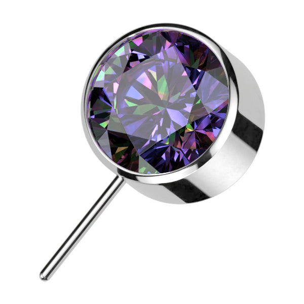 Side-set Bezel CZ Threadless Ends Threadless Ends