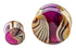 Wood Resin Double Flare Glass Plugs Stretched Lobes 1/2 inch (13mm) Grape Jelly