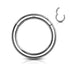 18g White 14k Gold Hinged Segment Ring Hinged Rings 18g - 1/4" diameter (6mm) 14k White Gold