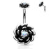 Opal Rose Belly Ring