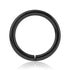 20g Black Continuous Ring Continuous Rings 20g - 1/4" diameter (6mm) Black