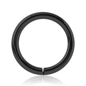 14g Black Continuous Ring Captive Bead Rings 16g - 3/8" diameter (10mm) Black
