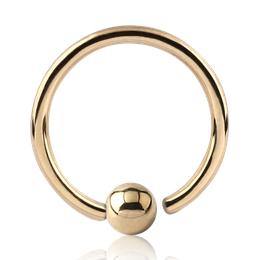 20g Gold Fixed Bead Ring Fixed Bead Rings 20g - 1/4