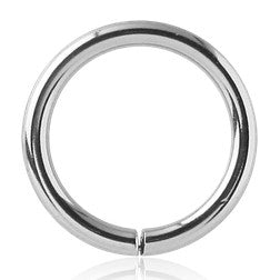 20g Titanium Continuous Ring Continuous Rings 20g - 5/16" diameter (8mm) High Polish (silver)