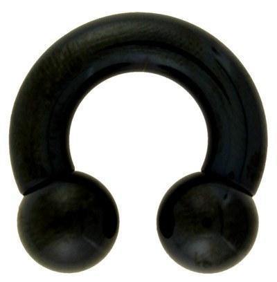 10g Black Circular Barbell (internal) Circular Barbells 10 gauge - 3/8" diameter (10mm) Black