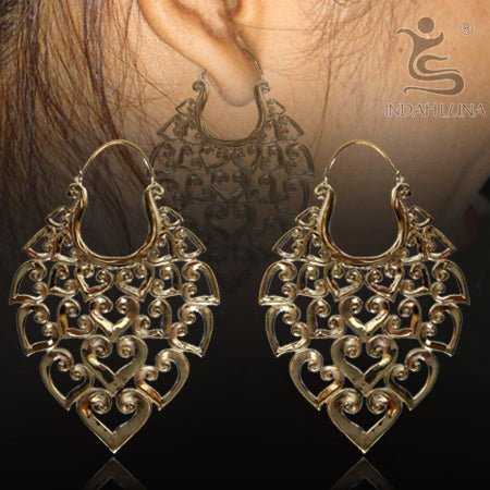 Jantung Brass Earrings Earrings 18 gauge (1mm) Yellow Brass