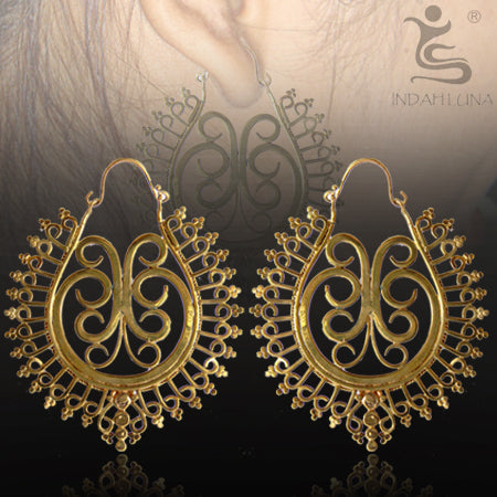 Brass Earrings Earrings 18 gauge (1mm) Yellow Brass