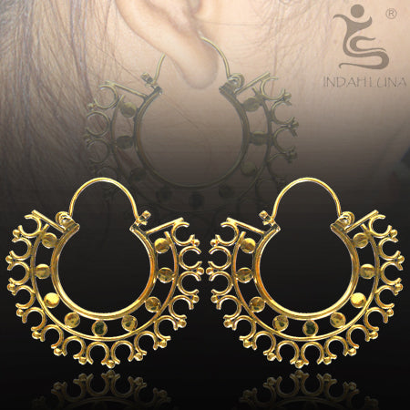 Brass Earrings Earrings 18 gauge (1mm) Yellow Brass