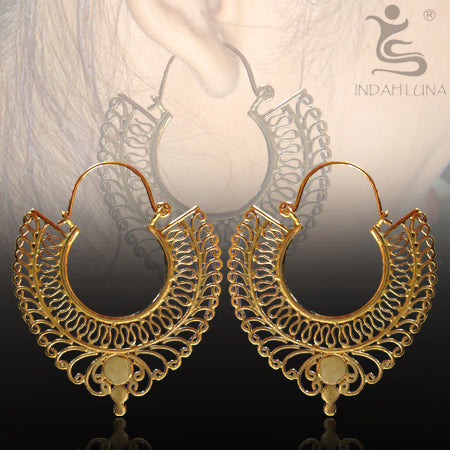 Brass Earrings Earrings 18 gauge (1mm) SMALL Yellow Brass