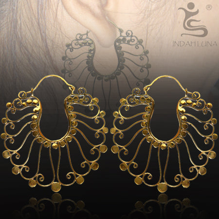 Brass Earrings Earrings 18 gauge (1mm) Yellow Brass