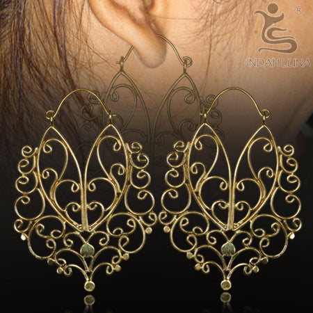 Bunga Brass Earrings Earrings 18 gauge (1mm) Yellow Brass